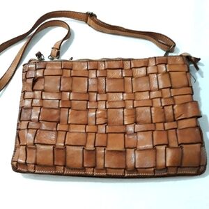 Constanza Rota Genuine Leather Shoulder/ Crossbody Brown Bag Made in Italy